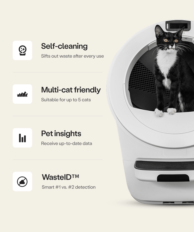 Litter-Robot 5 Automatic Self-Cleaning Litter Box features